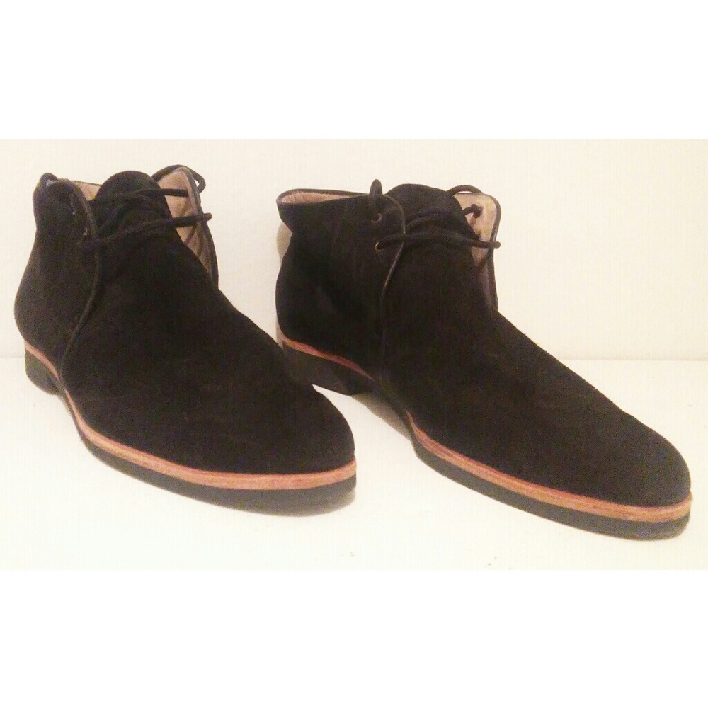 Black Suede Salbatore Ferragamo Ankle Boots